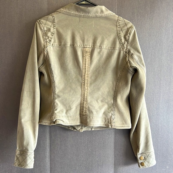 Anthropologie Army Green Moto Jacket - Picture 9 of 11